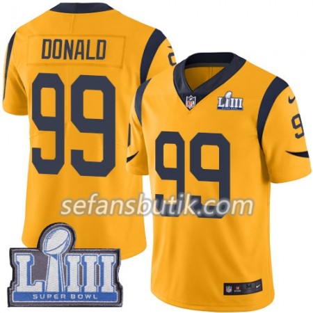 Los Angeles Rams Tröjor Aaron Donald  99 Nike Guld 2019 Super Bowl LIII - Herr